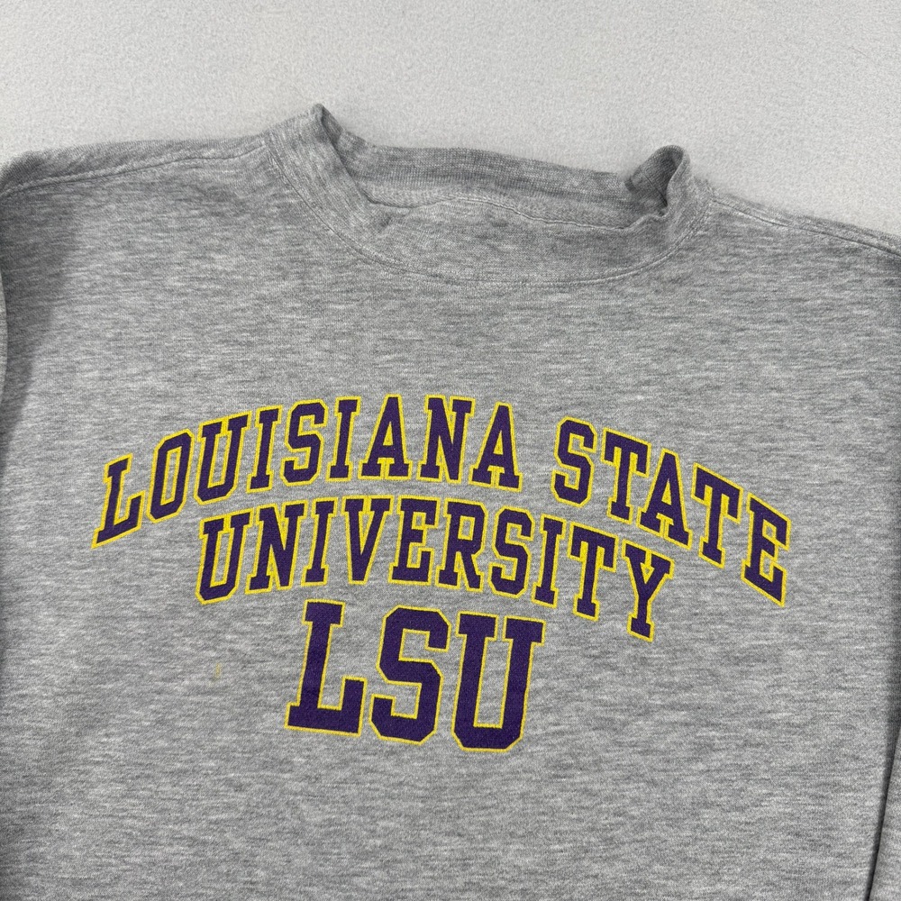 Vintage Jansport LSU Louisiana State University Mens M Crewneck‎ Sweatshirt Gray